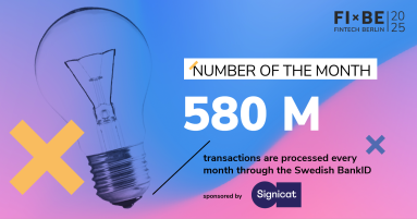 Number of the month 580 M transactions are processed every month through the Swedish BankID